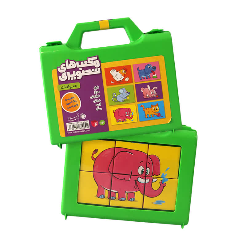 مکعب تصویری 6 عددی حیوانات با فرزندان