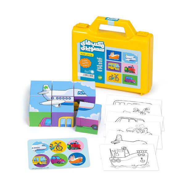 مکعب تصویری 6 عددی وسایل نقلیه با فرزندان