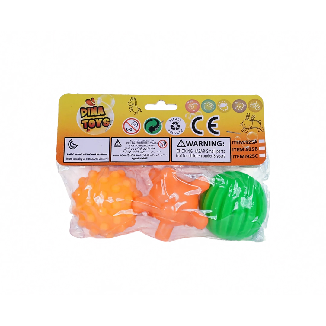 توپ آپارتمانی سیلیکونی سه عددی برند DINA TOYS